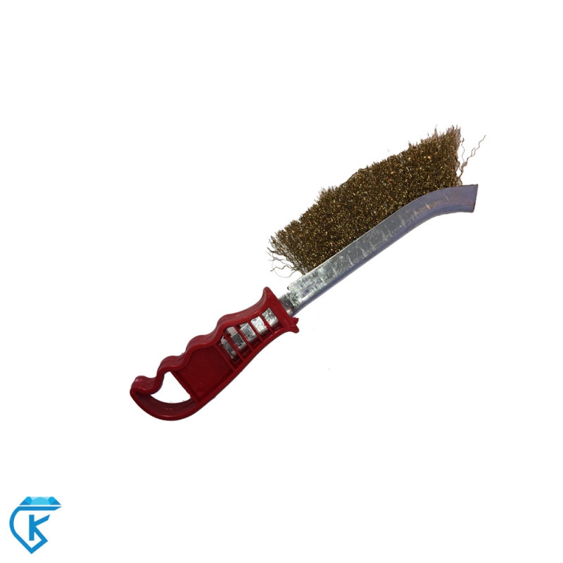 برس سیمی دسته مسواكی افشان طلايی