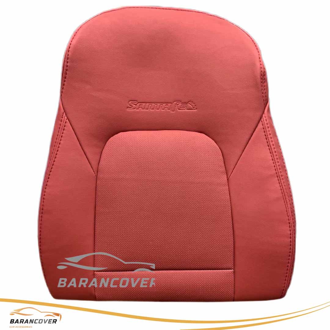 روکش صندلی هیوندای سانتافه نیو ix45 چرم رنگ زرشکی روشن