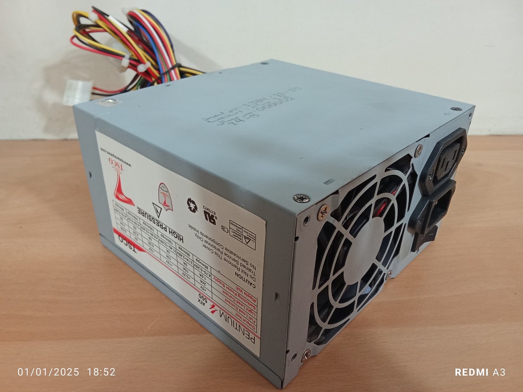 پاور 20 پین TSCO مدل PENTIUM4 ATX 500-استوک(حداکثر توان 400 وات)