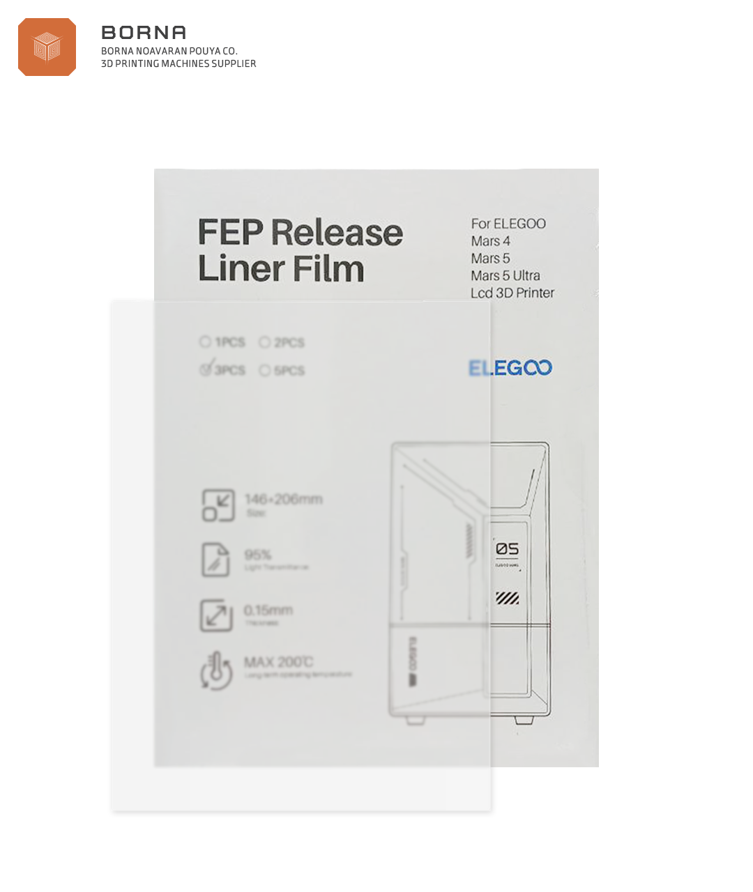 فیلم FEP پرینتر سه بعدی ELEGOO