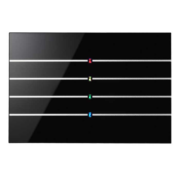 کلید هوشمند QUBIK LINE Glass keypad 8 buttons - black