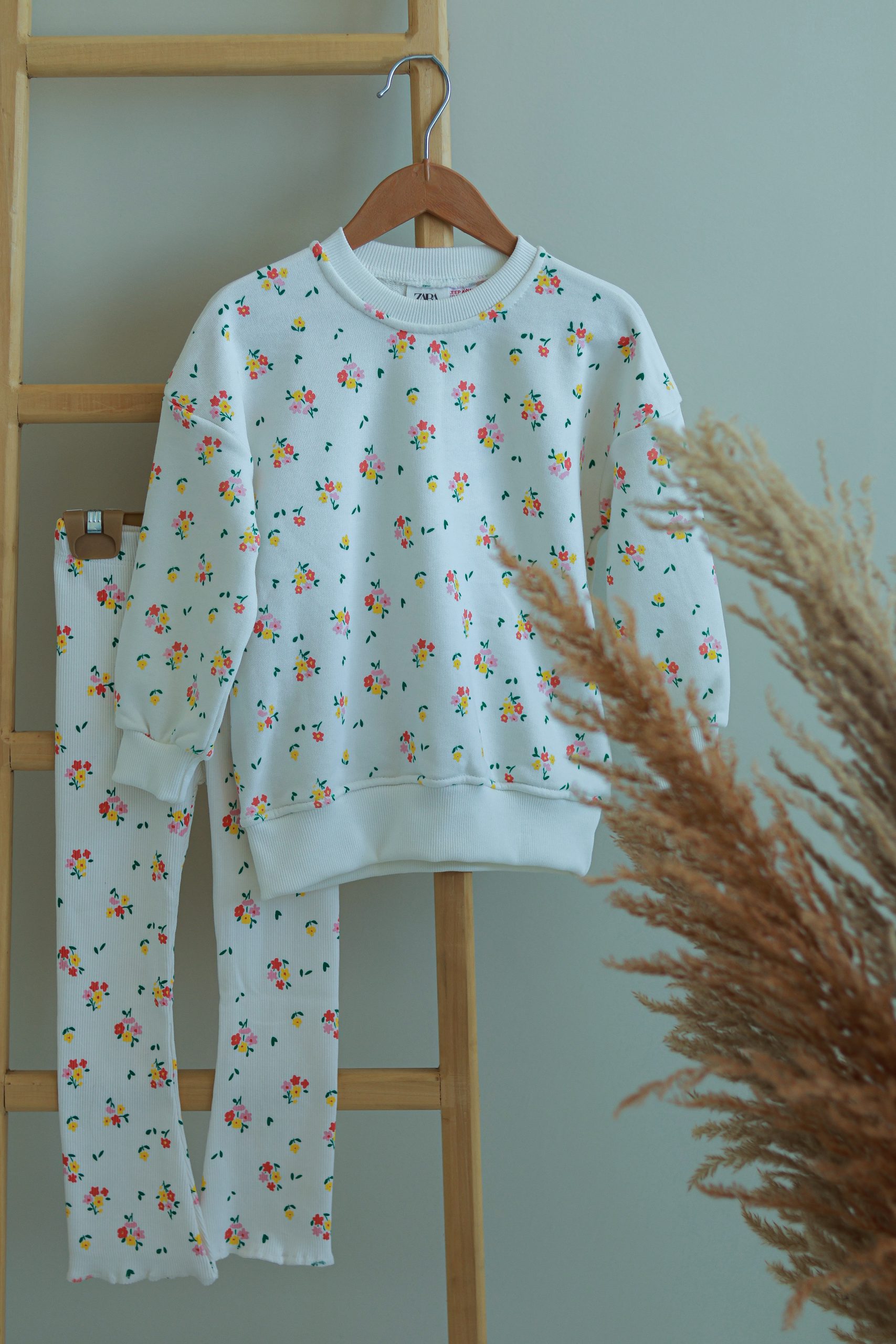 ست راحتی دخترانه زارا مدل flower zara