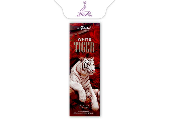 عود شاخه ای دست ساز وایت تایگر ببر سفید WHITE TIGER برند میصباح MISBAH