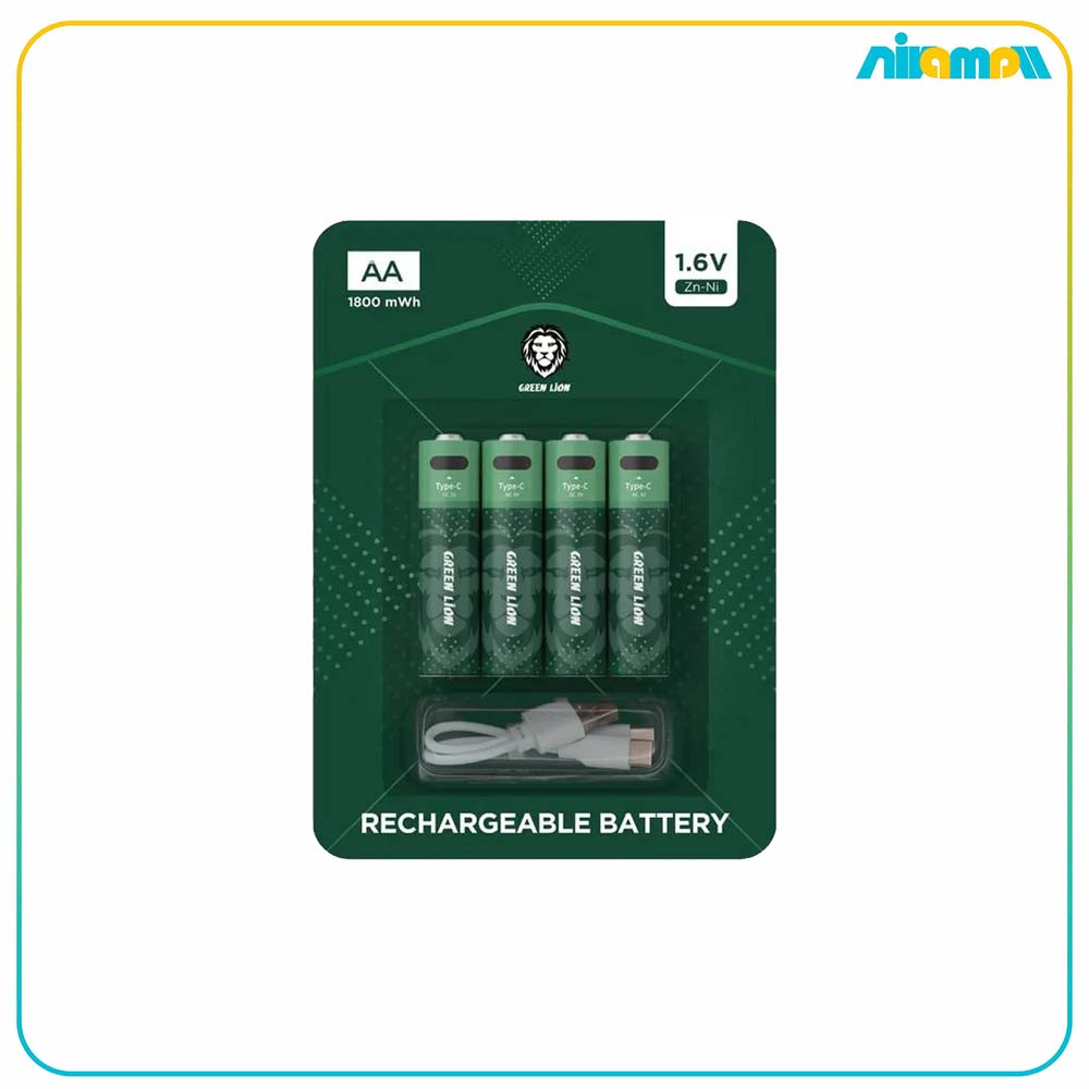 باتری قابل شارژ قلمی گرین لاین مدل Rechargeable Battery AA 1.6V