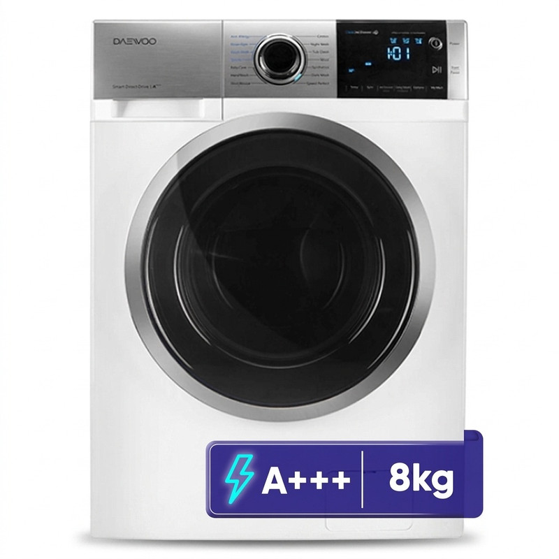 ماشین لباسشویی 8 کیلوگرم اتوماتیک دوو مدل LM-850WS - سفید