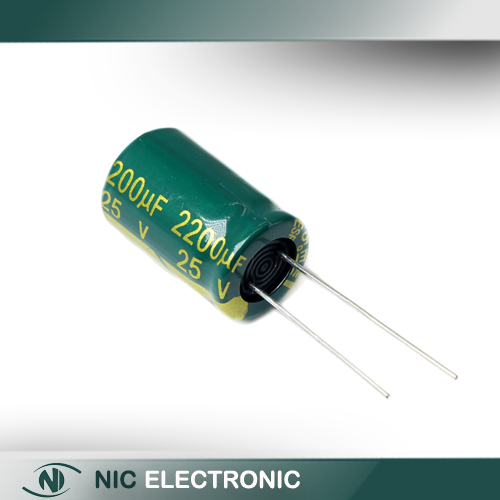 خازن الکترولیتی 2200UF/25V-13X21-105C-GREEN