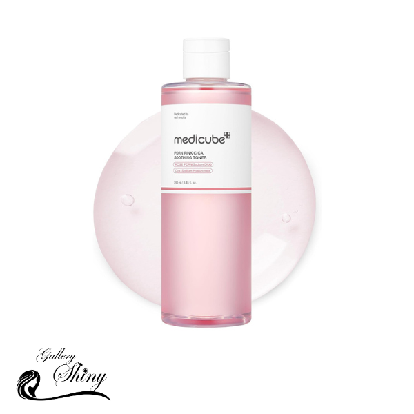 تونر صورتی تسکین دهنده و روشن کننده سیکا مدی کیوب Medicube PDRN Pink Cica Soothing Toner