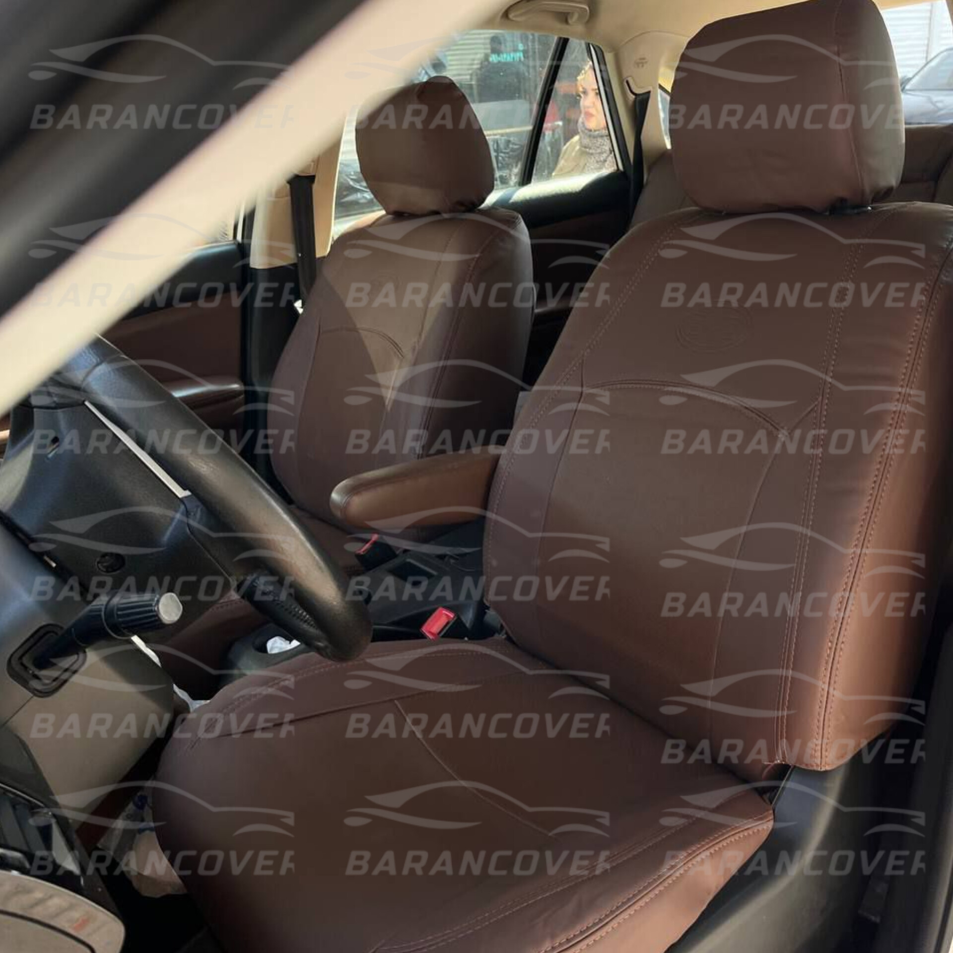روکش صندلی بی وای دی BYD S6 چرم رنگ قهوه ای