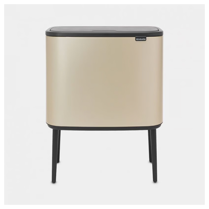 سطل زباله 11+23 لیتر طلایی برابانتیا | Brabantia BO TOUCH BIN