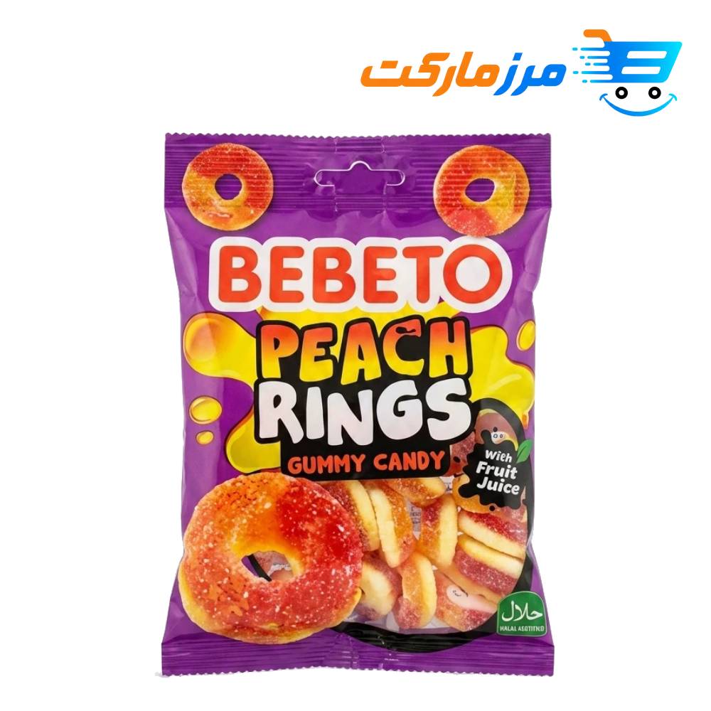 پاستیل ببتو BEBETO مدل هلو شکری 80گرمی