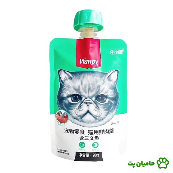 پودینگ گربه ونپی با طعم ماهی قزل آلا