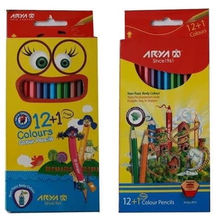 مداد رنگی 1+12 رنگ آریا