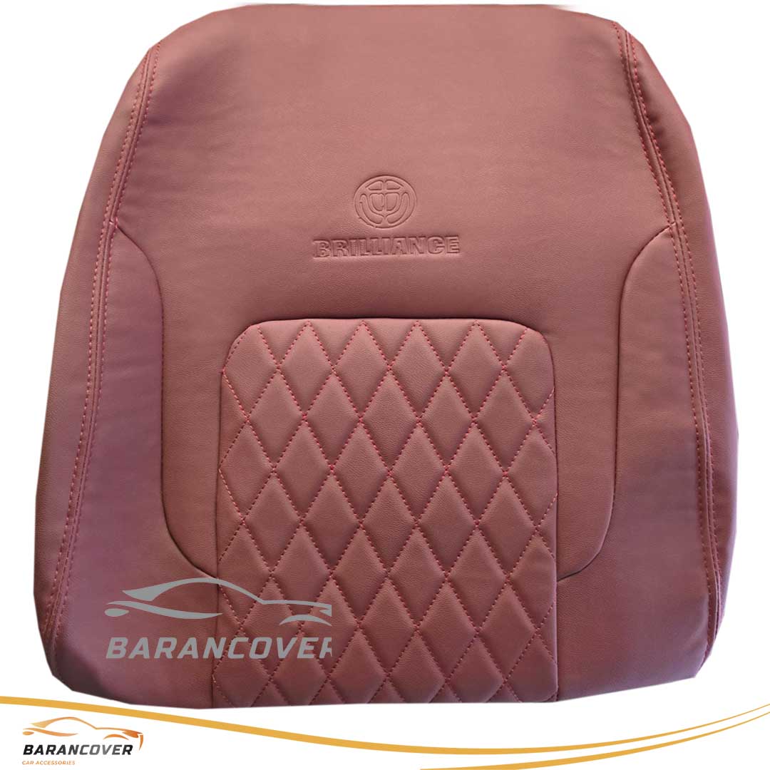 روکش صندلی برلیانس H330 چرم رنگ زرشکی روشن