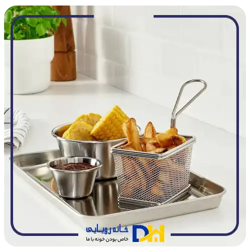 سینی استیل مستطیل ایکیا GRILLTIDER