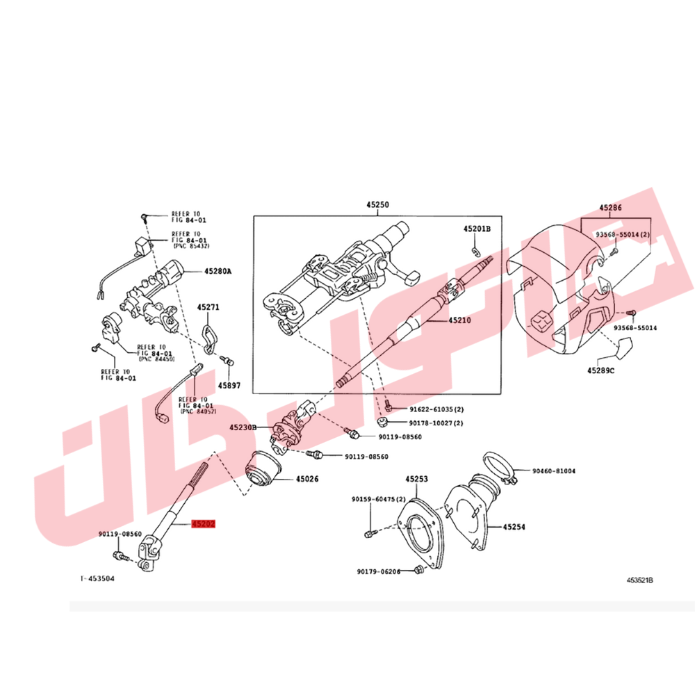 چهار شاخ فرمان پایینی لکسوس RX350 مدل 2008