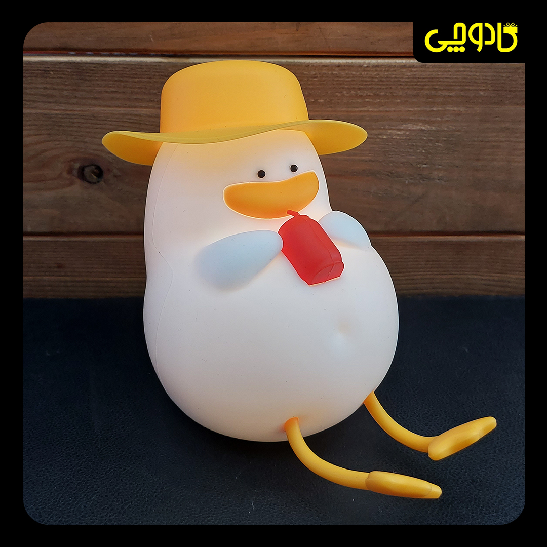 چراغ خواب سیلیکونی اردک کلاه دار