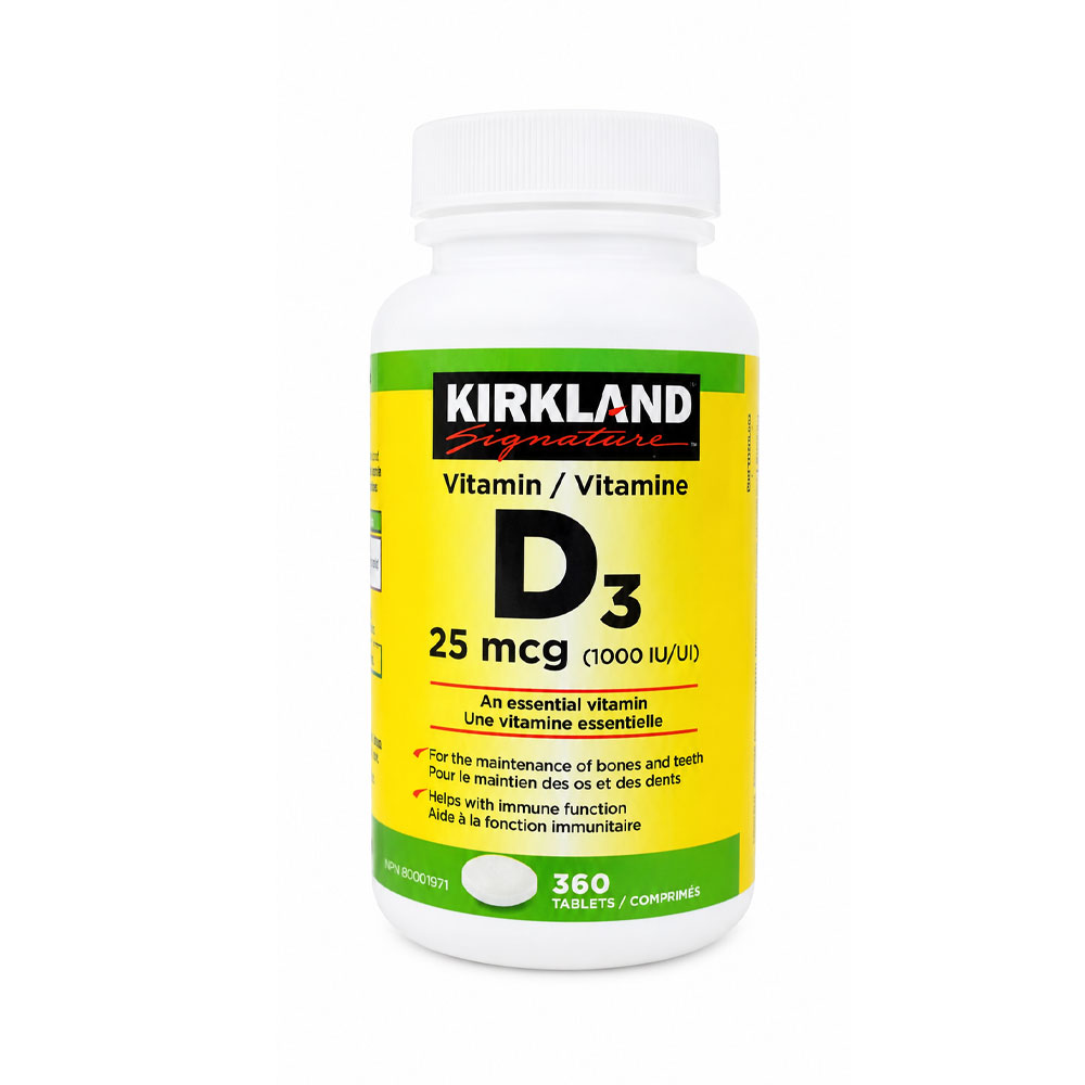 قرص ویتامین D3 کرکلند ۳۶۰ عددی / Kirkland