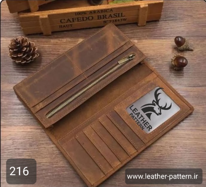 الگو کیف پول چرم کد P-216