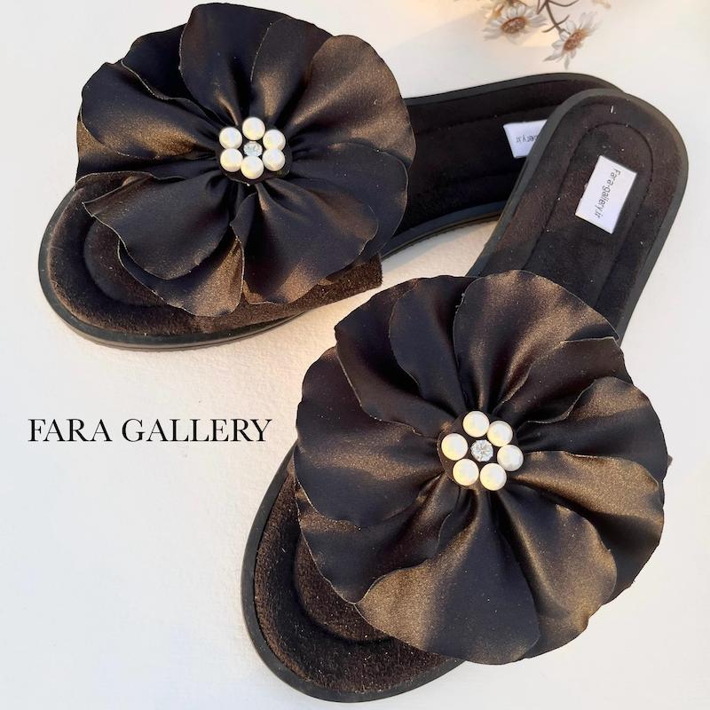 صندل مجلسی زنانه گلدار ساتنی کدFS03