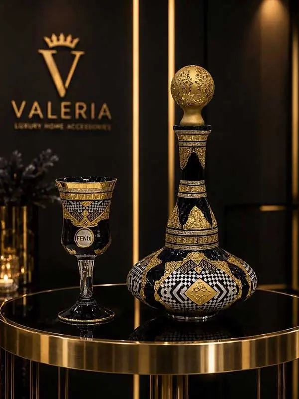 ست تنگ و گیلاس فندی مشکی کد ۵۱۵