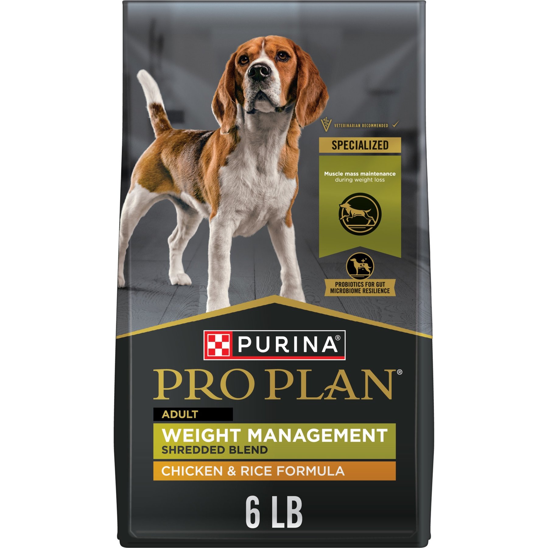 غذای خشک پورینا پرو پلن سگ بالغ کنترل وزن شرددد بلند مرغ و برنج ۲.۷۲ کیلوگرم | Purina Pro Plan Weight Management Shredded Chicken & Rice 6lb