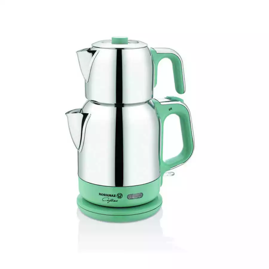 چای ساز برقی کرکماز A331-06 فیروزه ای (اصلی) Korkmaz Çaytema Turquoise