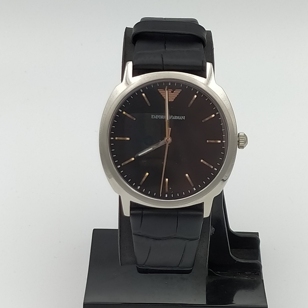 ساعت مردانه امپریو ارمانی صفحه مشکی بند مشکیEMPORIO ARMANI