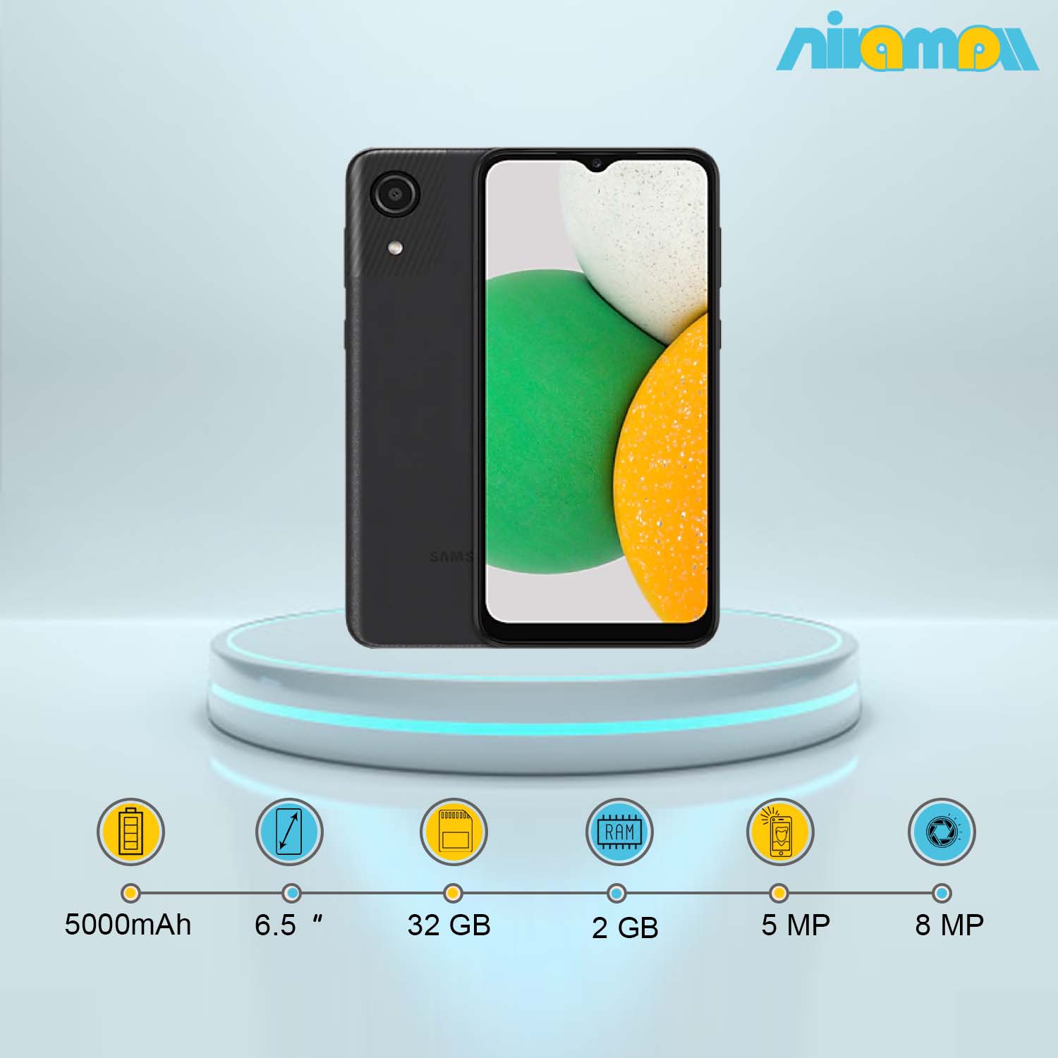 گوشی موبایل سامسونگ مدل Galaxy A03 Core دو سیم کارت ظرفیت 32 گیگابایت و رم2 گیگابایت