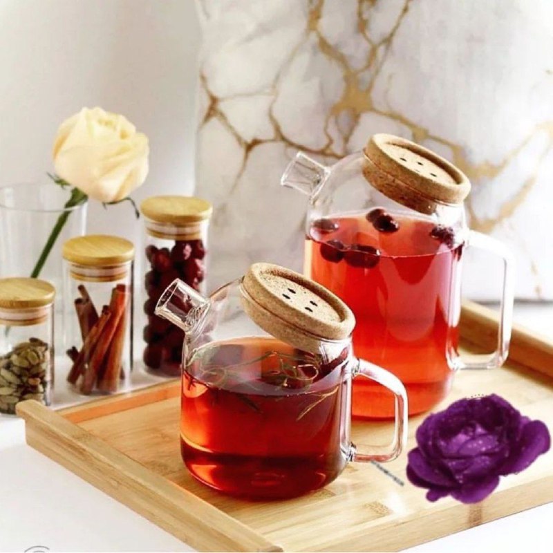 قوری پیرکس درب چوب پنبه