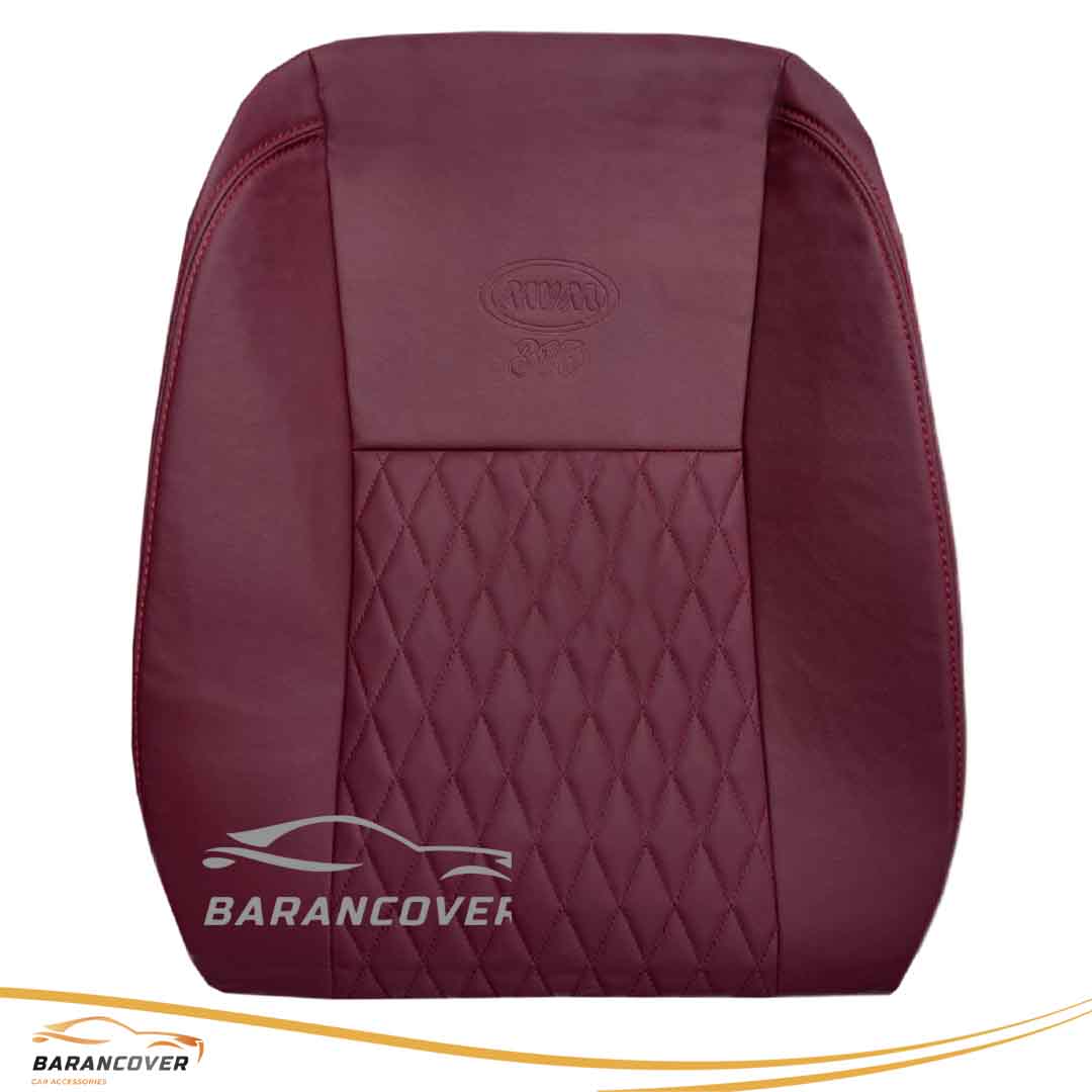روکش صندلی ام وی ام MVM 315 چرم رنگ زرشکی وسط گلدوزی