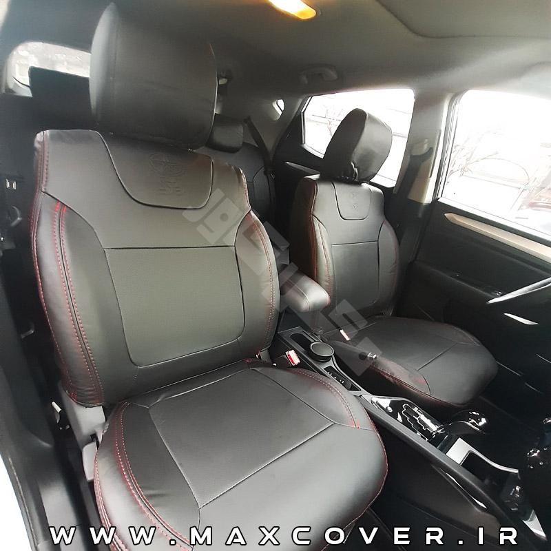 روکش صندلی جک JAC S3 چرم مشکی دوخت قرمز