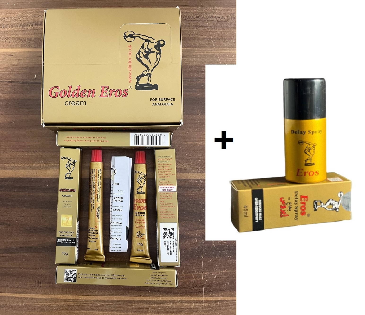 کرم تاخیری اروس گرید A +اسپری اروس اصل(پکیج تاخیری فوق قوی) فروش ویژه