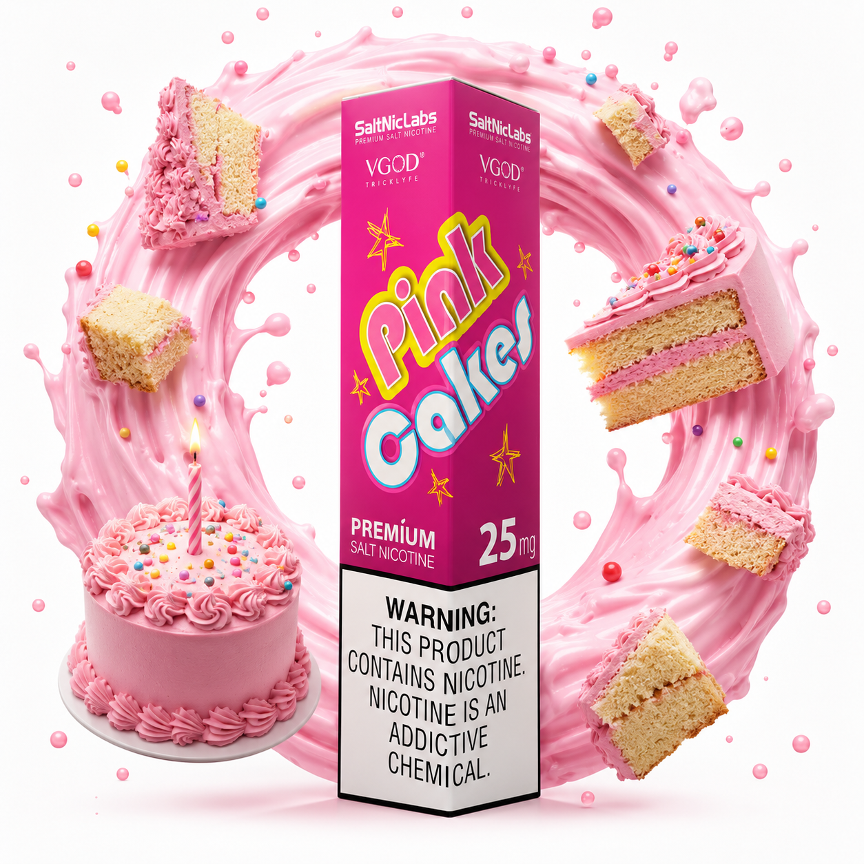سالت کیک صورتی ویگاد salt pink cakes v god