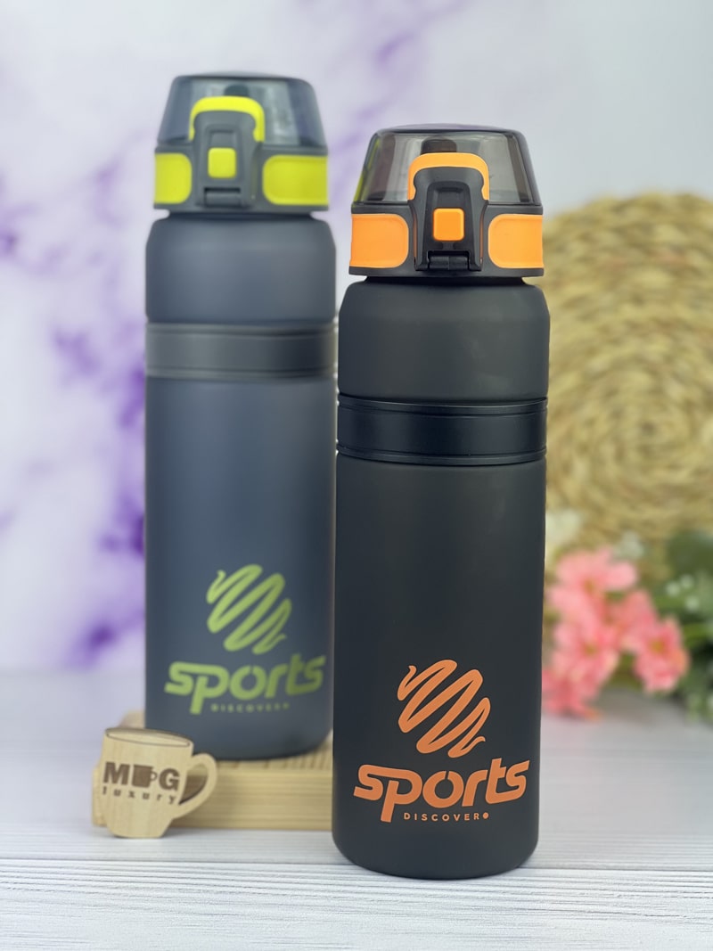 قمقمه SPORTS مات دور سیلیکونی قفل دار آسان نوش دار 800 میل