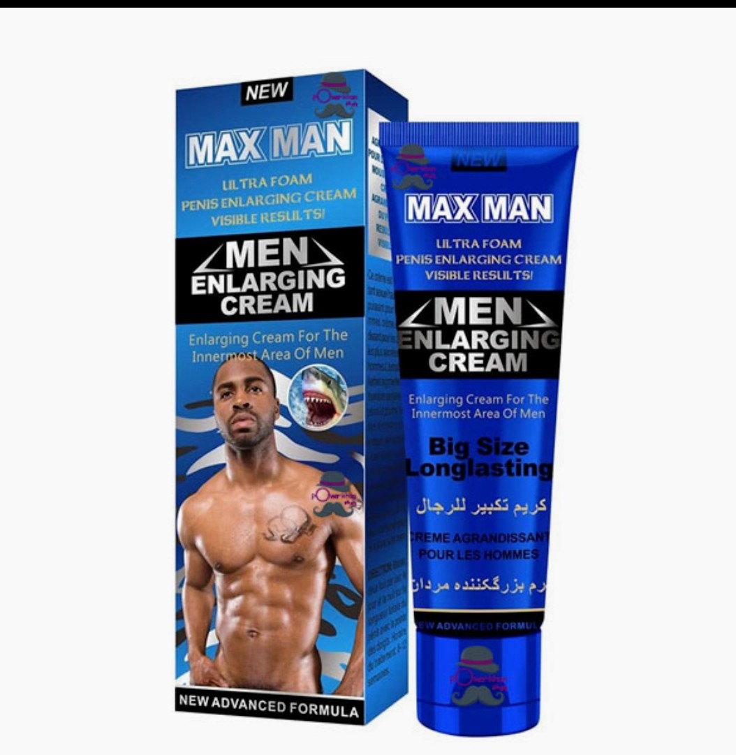 کرم بزرگ کننده و کلفت کننده فوری آلت مردانه MAXMAN آبی رنگ مخصوص آقایان (حجم دهنده و سفت کننده قوی آلت آقایان)