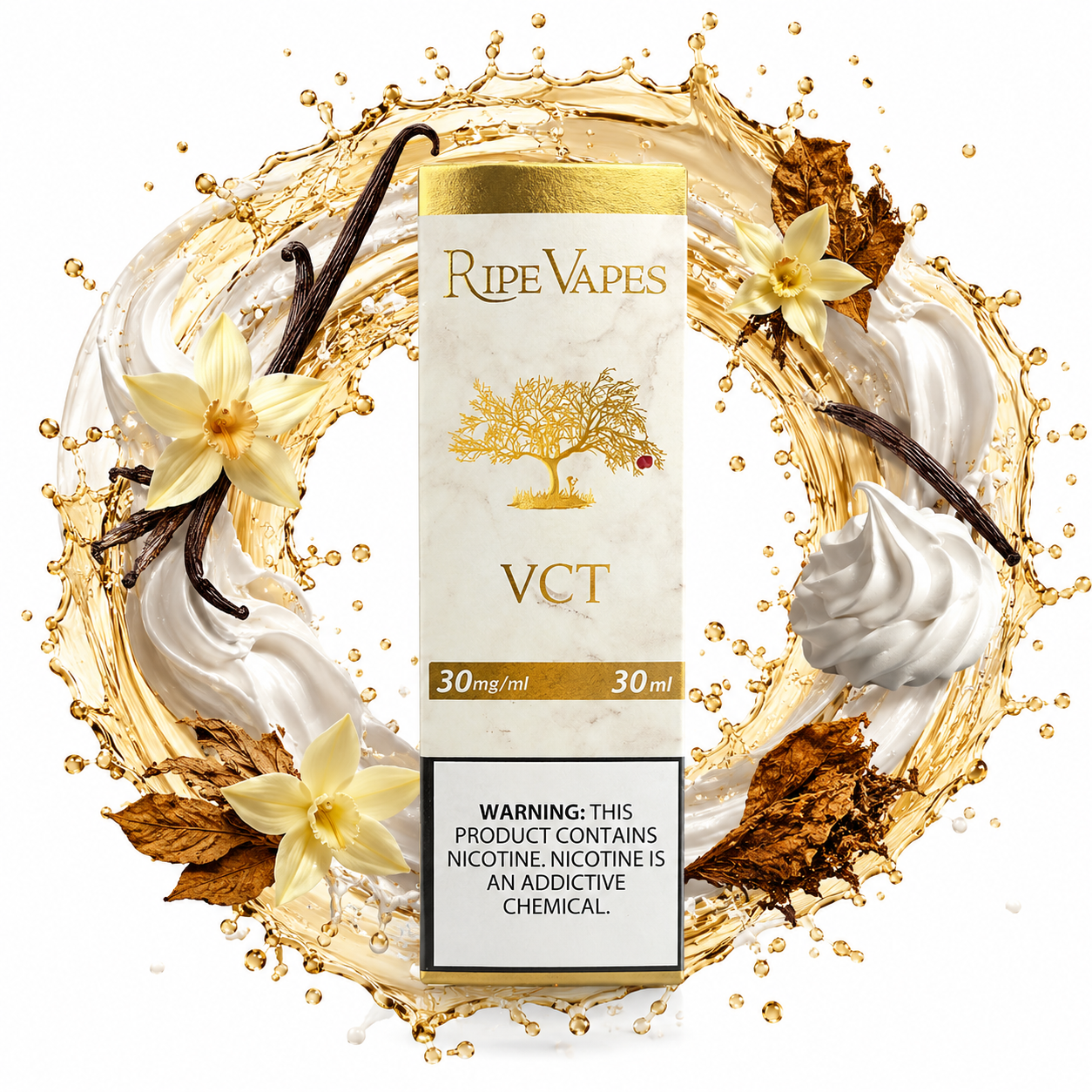 سالت تنباکو وانیل خامه رایپ ویپز salt vct ripe vapes