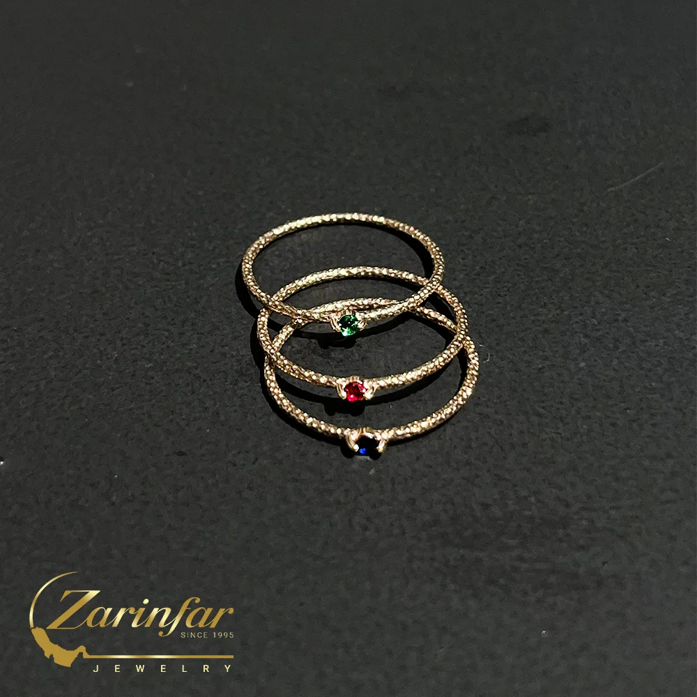 انگشتر طلا تک نگین کژوال R99