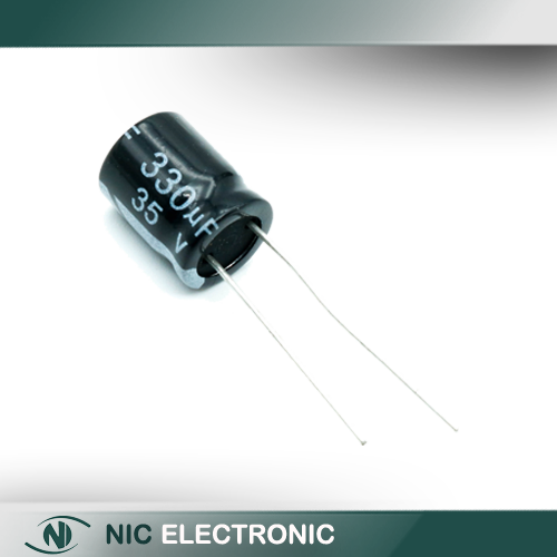 خازن الکترولیتی 330UF35V-10X13-105C-BLACK