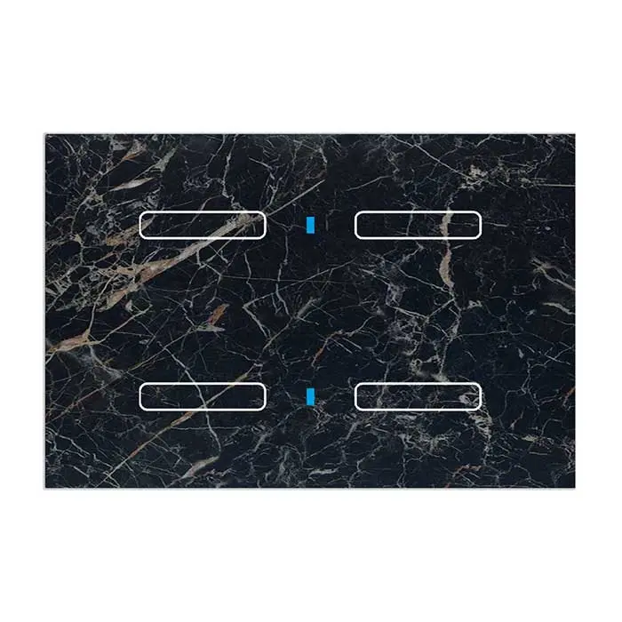 کلید هوشمند QUBIK MARBLE Glass keypad 4 buttons 120X80 Black
