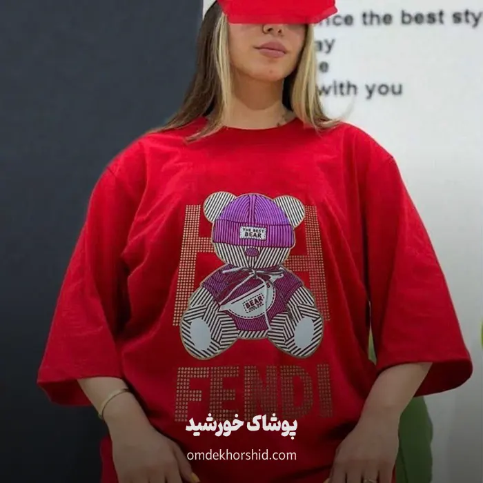 تیشرت لانگ فندی