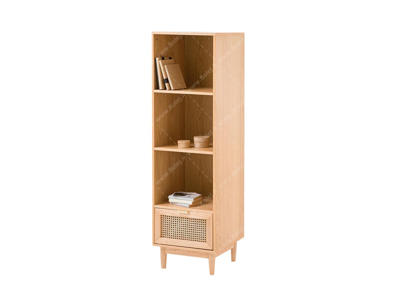 کتابخانه چوبی حصیری مدل بهراد