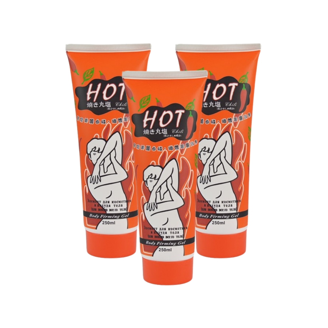 پکیج ژل لاغری فوری و موضعی بدن هات چیلی تایوان - HOT CHILI (پکیج 3 عددی)
