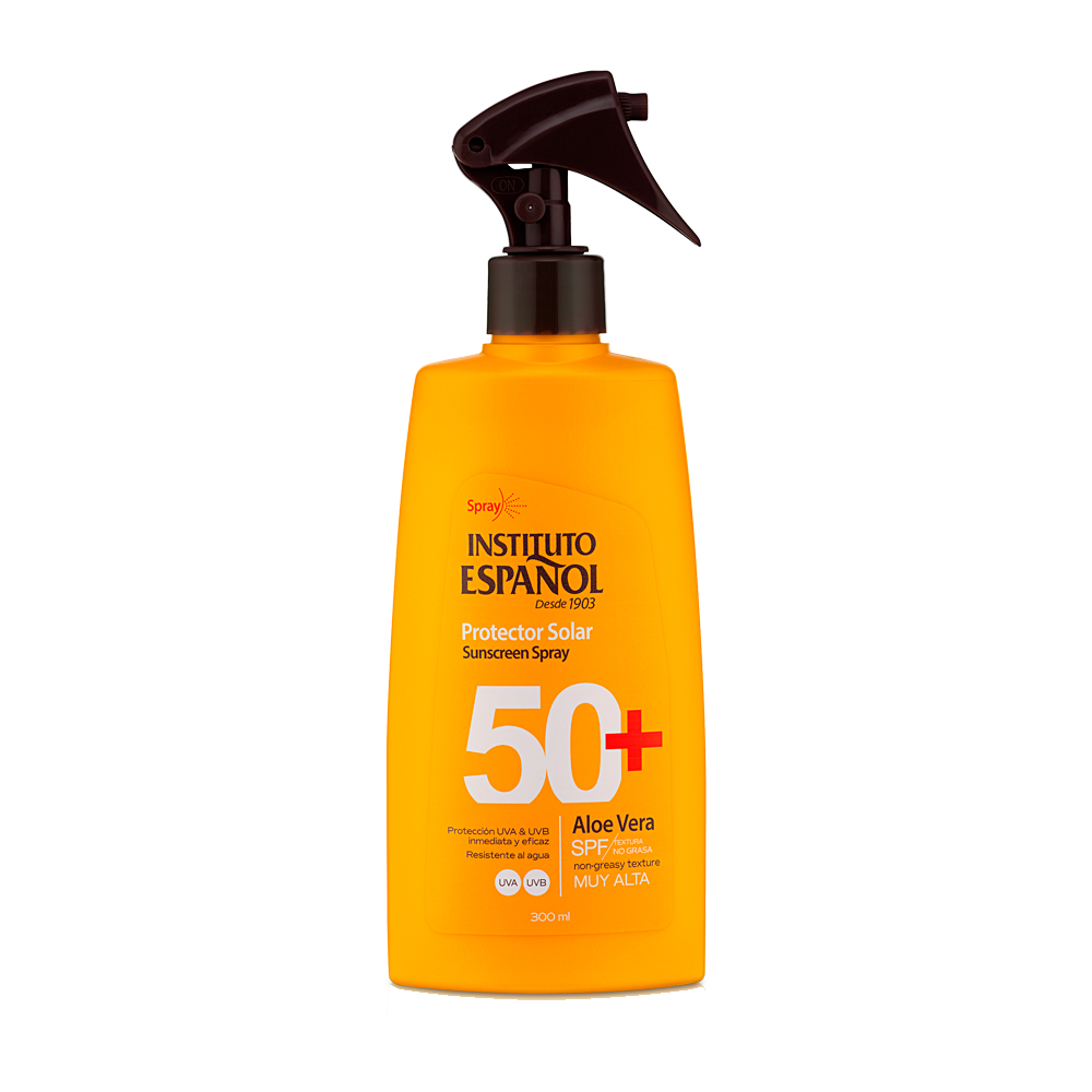 اسپری ضد آفتاب آلوئه ورا اسپانول با SPF+50 حجم 300 میل