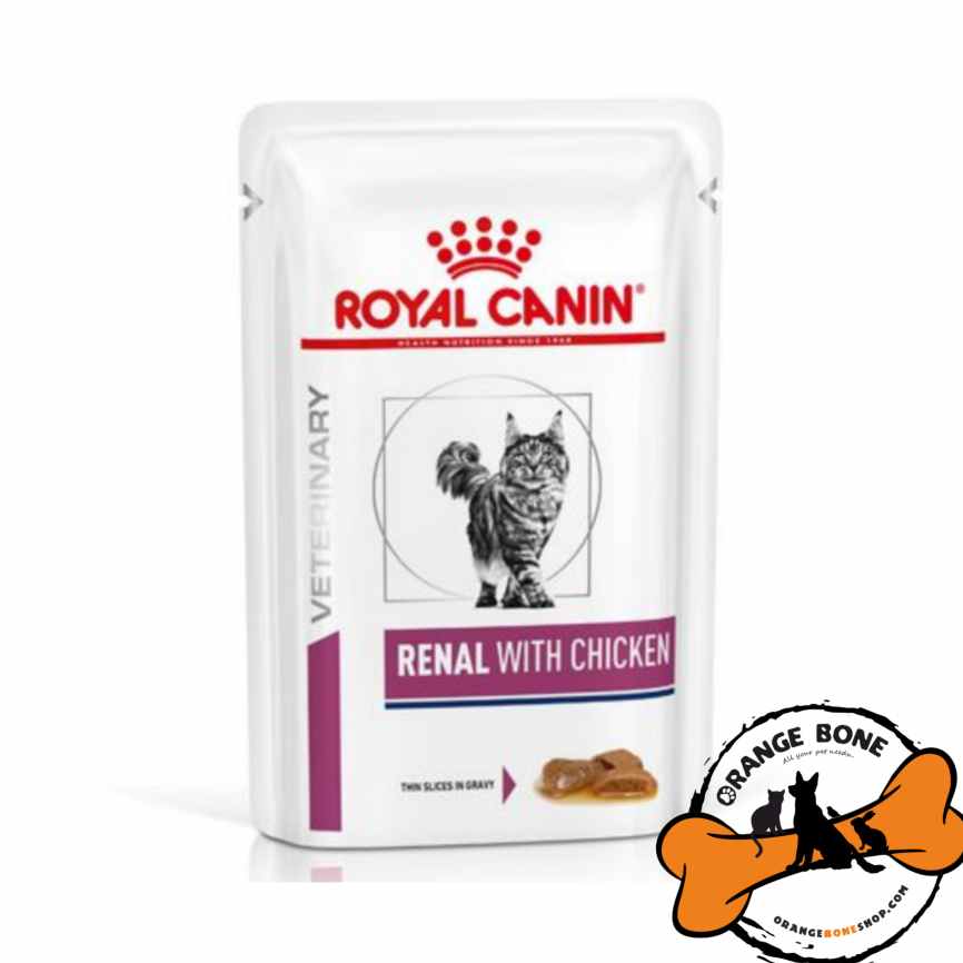 پوچ گربه رویال کنین مدل رنال طعم مرغ (Royal Canin Cat Renal Chicken Wet Pouch)
