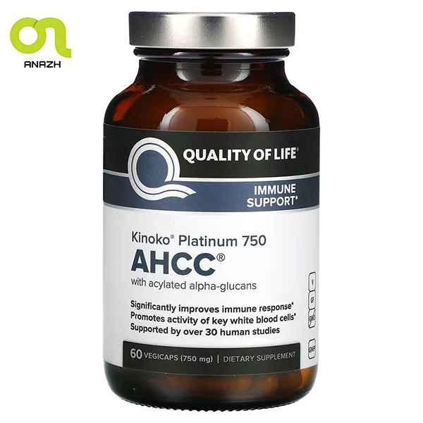 AHCC Kinoko مدل پلاتینیوم 60 تایی 750mg-اناژ