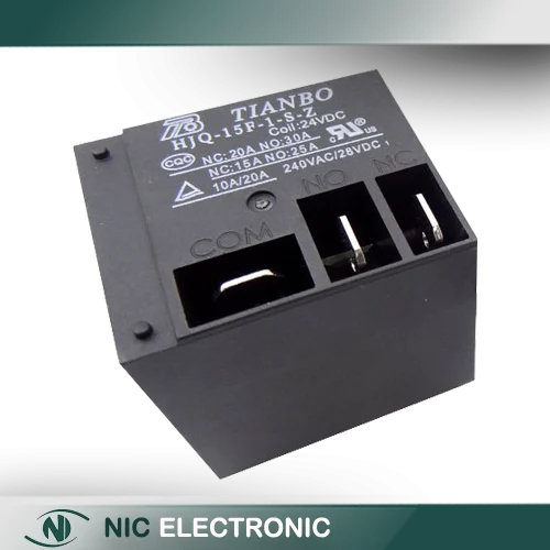 رله فیش خور - کولری 24 ولت 30 آمپر T91 مارک TIANBO کد HJQ-15F-1-S-Z