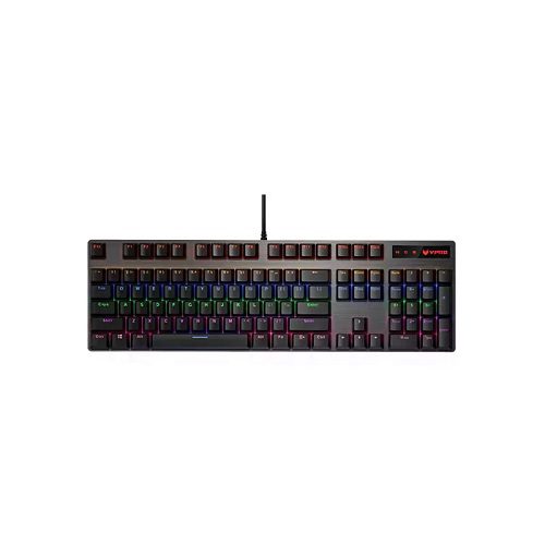 کیبورد مخصوص بازی مکانیکی رپو مدل V500PRO، مکانیکال سوییچ آبی، Full size، نورپردازی RGB