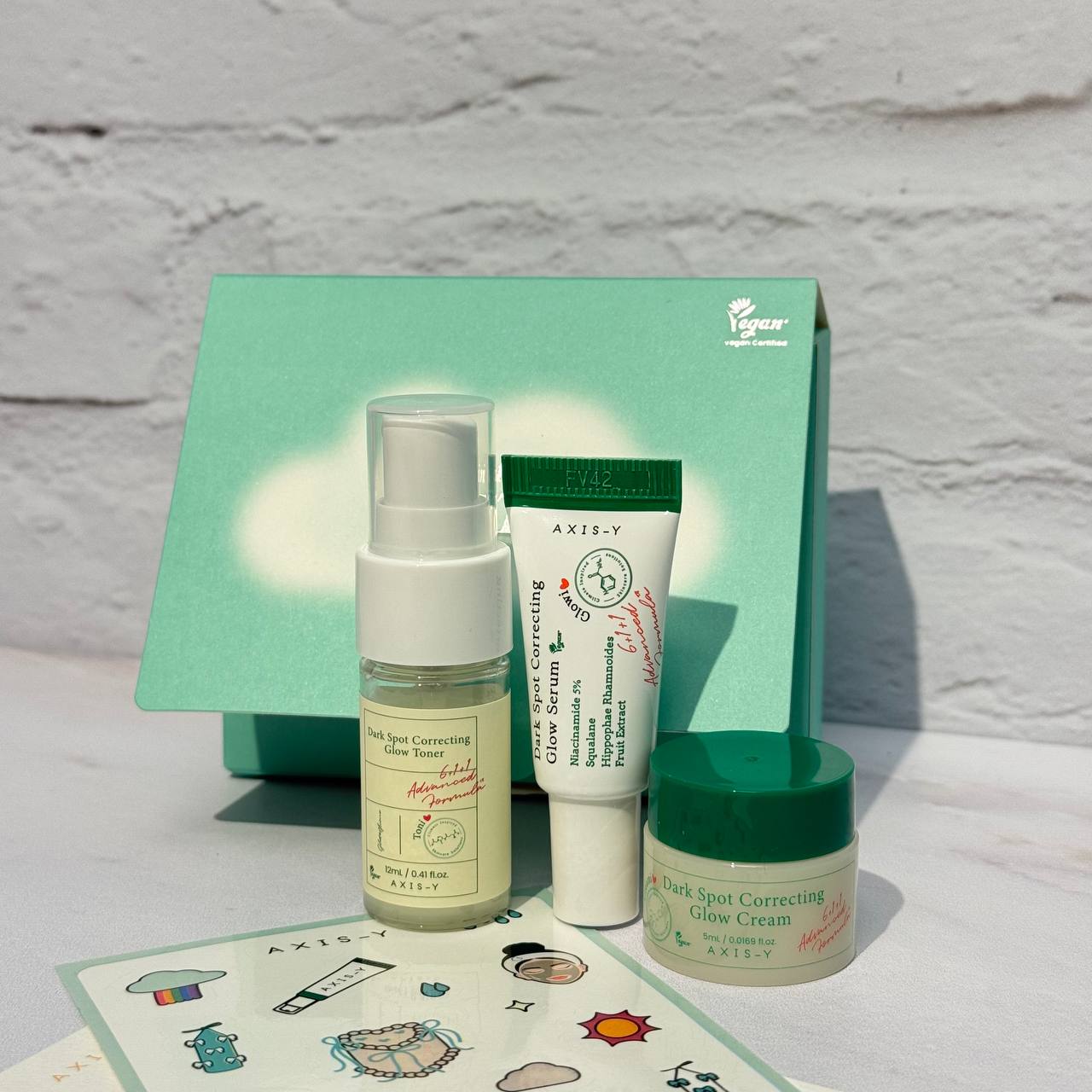 ست مینی روشن‌کننده گلو تریو اکسیس وای  AXIS‑Y The Mini Glow Trio Set (12ml + 5ml + 5ml)