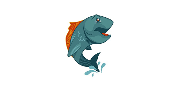 دانلود وکتور ماهی بیرون از آب Fish Out Water