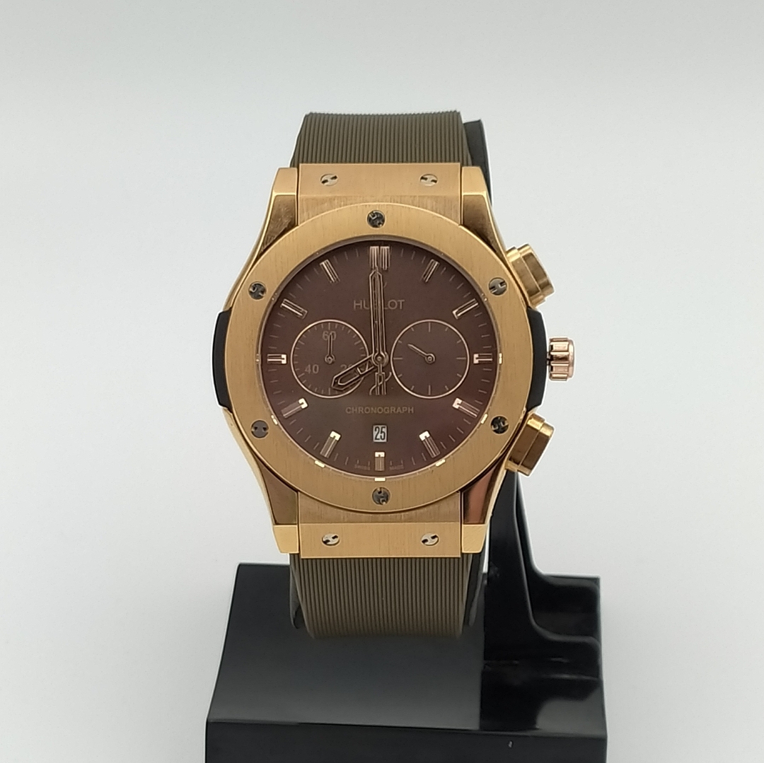 ساعت مردانه هابلوت سه موتوره بند رابر رنگ خاصHUBLOT